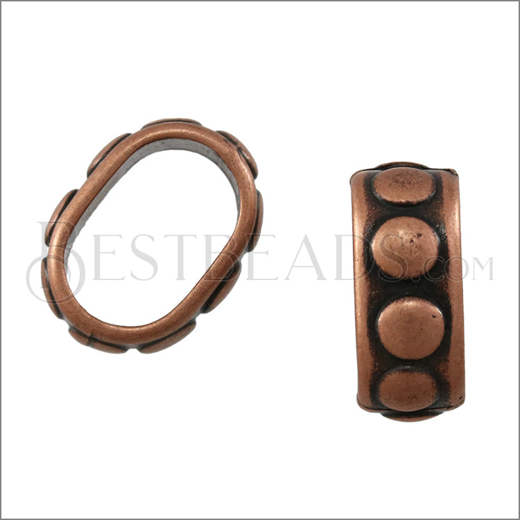Regaliz® BUMPY spacer ANT. COPPER - 10 pcs