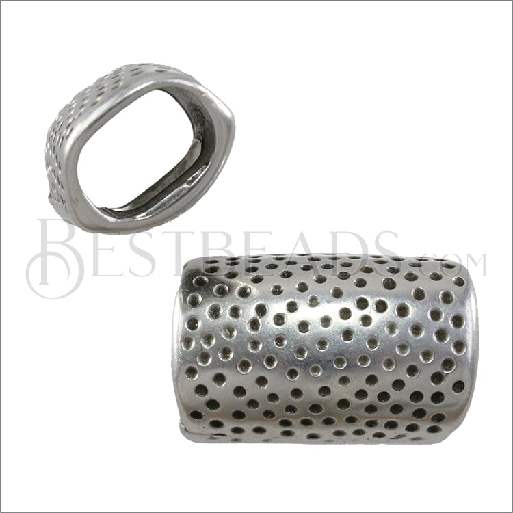Regaliz® HAMMERED spacer ANT. SILVER - 10 pcs