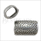 Regaliz® HAMMERED spacer ANT. SILVER - 10 pcs