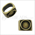 Regaliz® BLANK RESIN spacer (no stone) ANT BRASS - 10 pcs