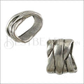 Regaliz® RIBBON WRAP spacer ANT. SILVER - 10 pcs