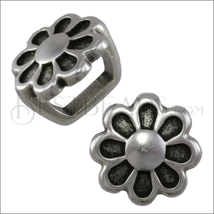 Regaliz® DAISY spacer ANT. SILVER - 10 pcs