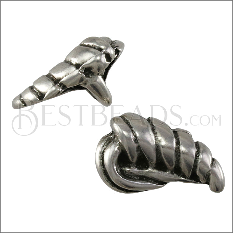Regaliz® SHELL spacer ANT. SILVER - 10 pcs