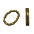 Regaliz® OVAL SLICE spacer ANT. BRASS - 10 pcs