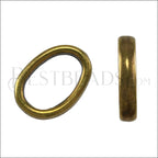 Regaliz® OVAL SLICE spacer ANT. BRASS - 10 pcs