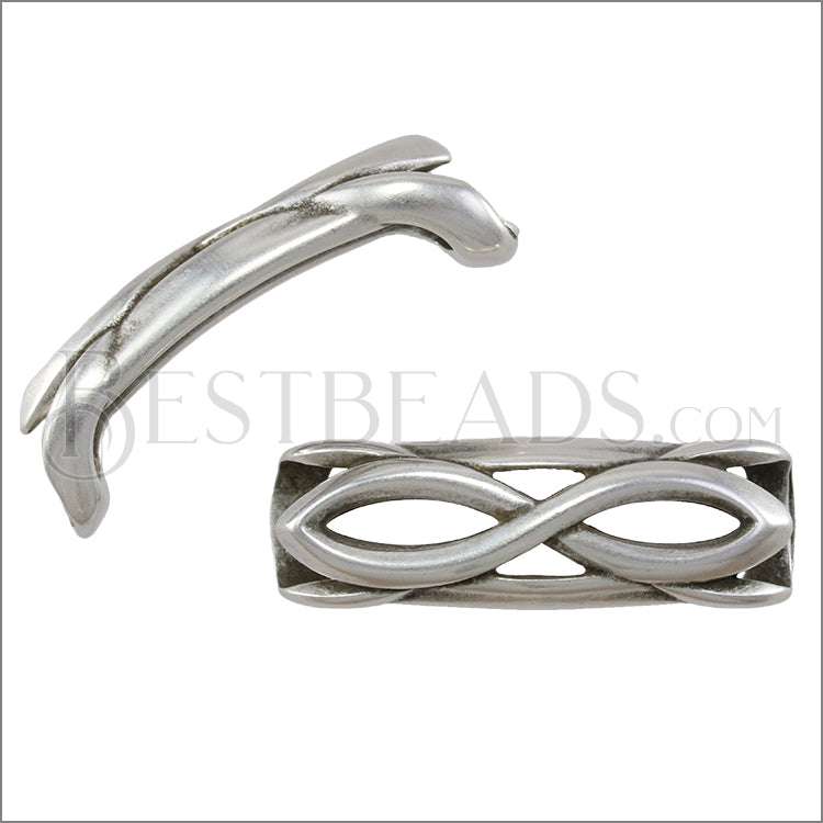 Regaliz® LONG INFINITY spacer ANT. SILVER - 10 pcs