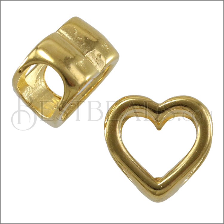 Regaliz® OPEN HEART spacer GOLD - 10 pcs