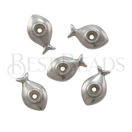 1.5mm FISH Bead Stopper ANT SILVER - 10 pcs