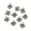 1mm CROSS Bead Stopper ANT SILVER - 10 pcs