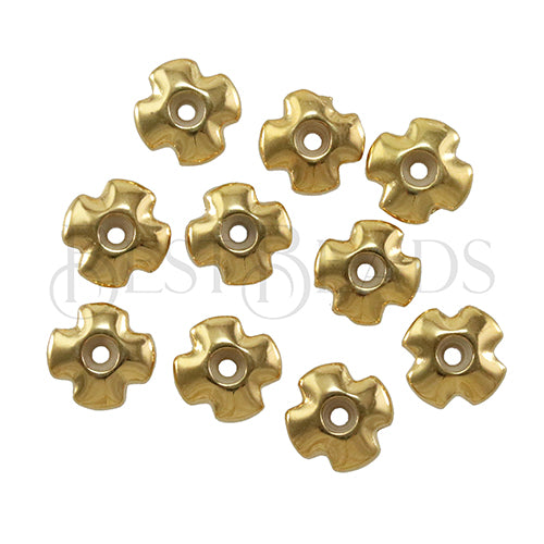 1mm CROSS Bead Stopper GOLD - 10 pcs