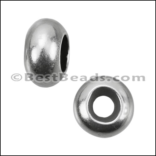 2 - 2.5mm Small Bead Stopper - ANT SILVER - 10 pcs