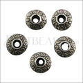 3.5mm SWIRL Bead Stopper ANT SILVER - 5 pcs