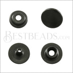 Snap Button MATTE GUNMETAL - set of 10