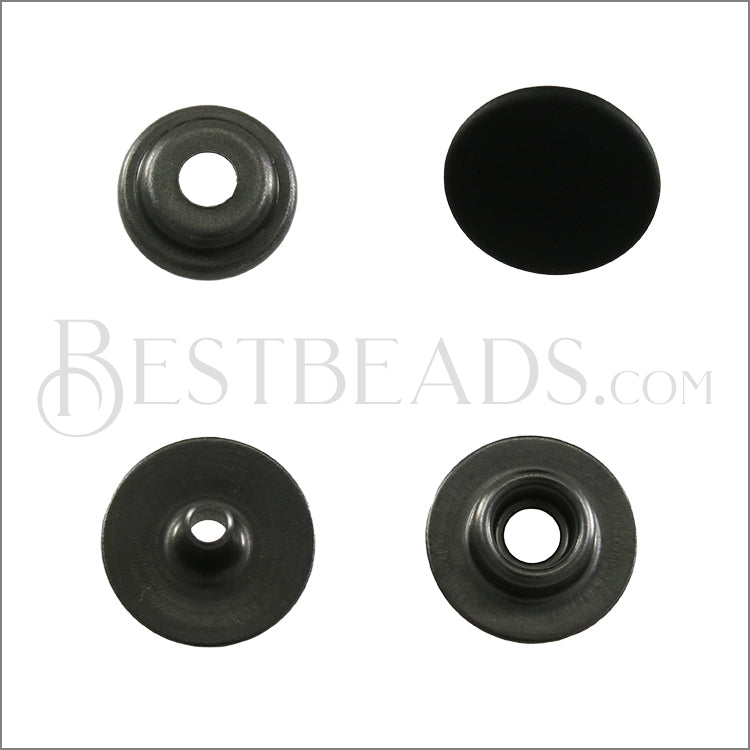 Snap Button NITE BLACK - set of 10