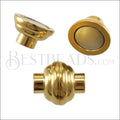 5mm round STAINLESS STEEL mag clasp STYLE 2 - GOLD - 10 clasps