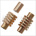 5mm round STAINLESS STEEL mag clasp STYLE 6 - ROSE GOLD - 10 clasps