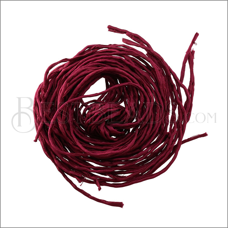 SILK String - Bundle of 10 Strands Color: 5-BORDEAUX