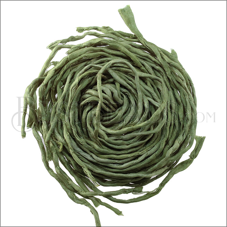 SILK String - Bundle of 10 Strands Color: 59-ARMY GREEN