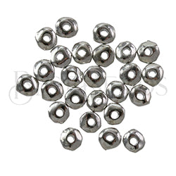 Nugget 5mm (1mm hole) Spacer Bead RHODIUM - 100pcs