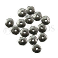 Nugget 7mm (1mm hole) Spacer Bead ANT SILVER - 100pcs