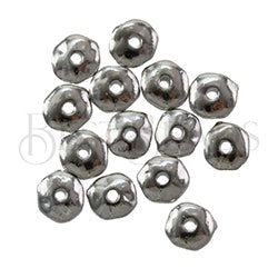 Nugget 7mm (1mm hole) Spacer Bead RHODIUM - 100pcs