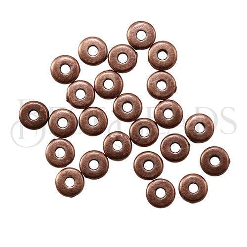 Disk 5mm (1mm hole) Spacer Bead ANT COPPER - 250pcs