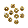 1mm round HAMMERED RONDELLE Bead GOLD - 20 pcs