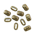 6x2mm round DISTRESSED BARREL Bead ANT BRASS - 20 pcs