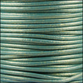 2mm round Euro leather METALLIC GOLDEN TEAL - 25m SPOOL