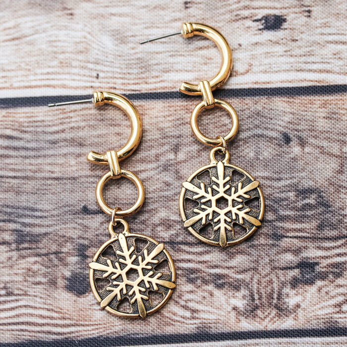 Crescent with Loop Post Earring GOLD - 10 pcs