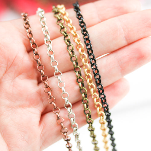 3.8mm Rolo chain SILVER PLATED