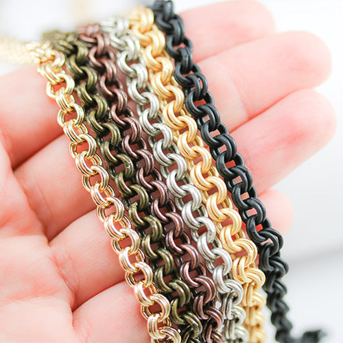 3mm Double Link chain MATTE GOLD