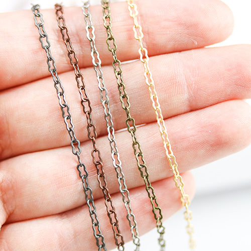 small peanut chain SILVER PLATED