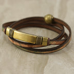 5mm flat SPHERE magnetic clasp ANT BRASS - 10 clasps