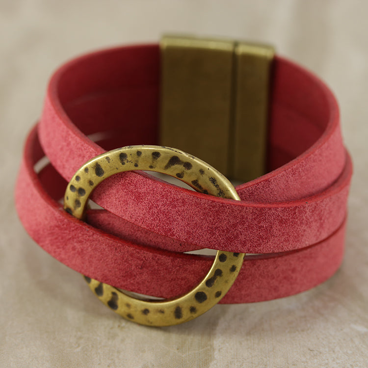 10mm flat HAMMERED RING spacer ANT BRASS - 5 pcs