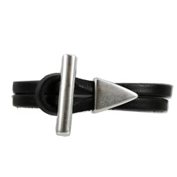 10mm Flat PLAIN TRIANGLE slider ANT SILVER - 10 pcs