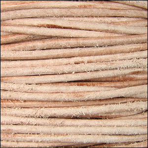 1.5mm round Indian leather - natural dye - 25m SPOOL
