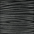 3mm round Indian leather - black  - 25m SPOOL