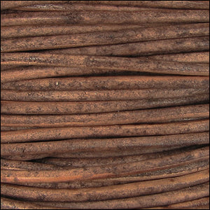 1.5mm round Indian leather - r.brown natural dye - 25m SPOOL