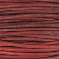 2mm round Indian leather - red natural dye - 25m SPOOL