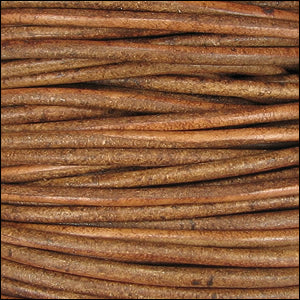 3mm round Indian leather - lt brown - 25m SPOOL