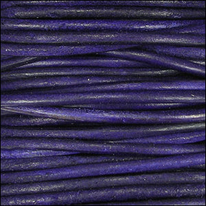 1.5mm round Indian leather - violet natural dye - 25m SPOOL
