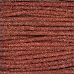1.5mm round Indian leather - t.red natural dye - 25m SPOOL