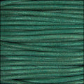 1.5mm round Indian leather - turquoise natural dye - 25m SPOOL