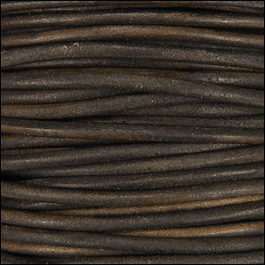 1.5mm round Indian leather - a.brown natural dye - 25m SPOOL
