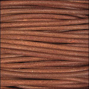 2mm round Indian leather - orange natural dye - 25m SPOOL