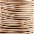 3mm round Indian leather - NATURAL - 25m SPOOL