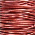 2mm round Indian leather - METALLIC russet - 25m SPOOL