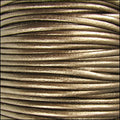 2mm round Indian leather - METALLIC kansa - 25m SPOOL