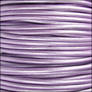 2mm round Indian leather - METALLIC chandni - 25m SPOOL